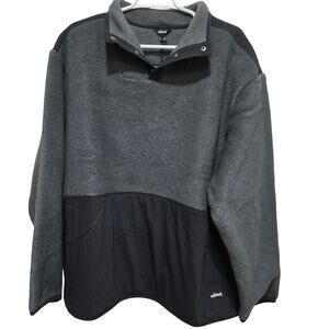 Allbirds Women's XXL Black Charcoal Fleece Quarter Snap Pullover NWT Sustainable